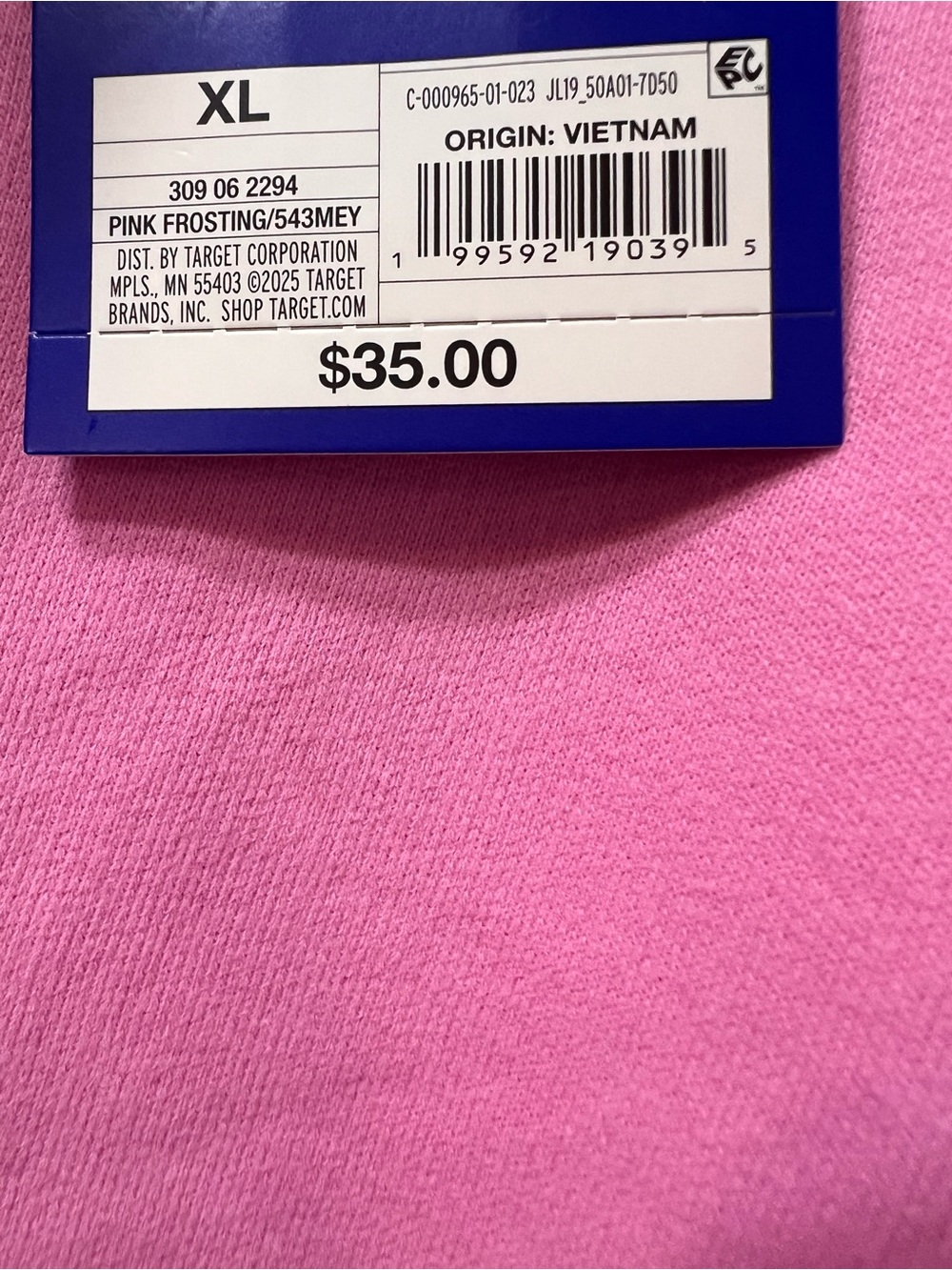 JoyLab Pink Cropped Sweatshirt with Heart Sleeve Detail - Picture 4 of 5